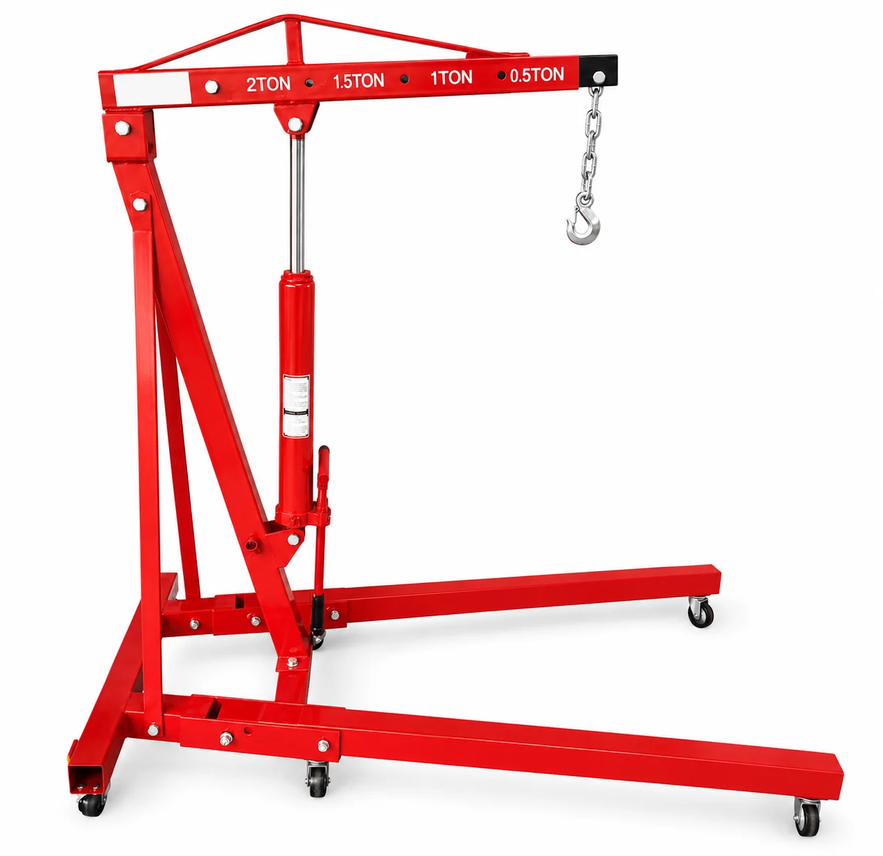 2000 Kg Hydraulic Foldable Floor Crane (Shop Crane) - with 2300 mm Maximum Lifting Height