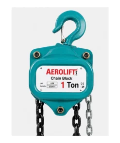 Aerolift Chain Pulley Block - 1 Ton - 6m Lift - Single Fall with 6mm Chain