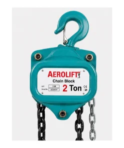 Aerolift Chain Pulley Block - 2 Ton - 3m Lift - Single Fall with 8mm Chain