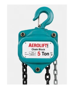 Aerolift Chain Pulley Block - 5 Ton - 3m Lift - Double Fall with 10mm Chain