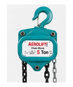Aerolift Chain Pulley Block - 5 Ton - 6m Lift - Double Fall with 10mm Chain
