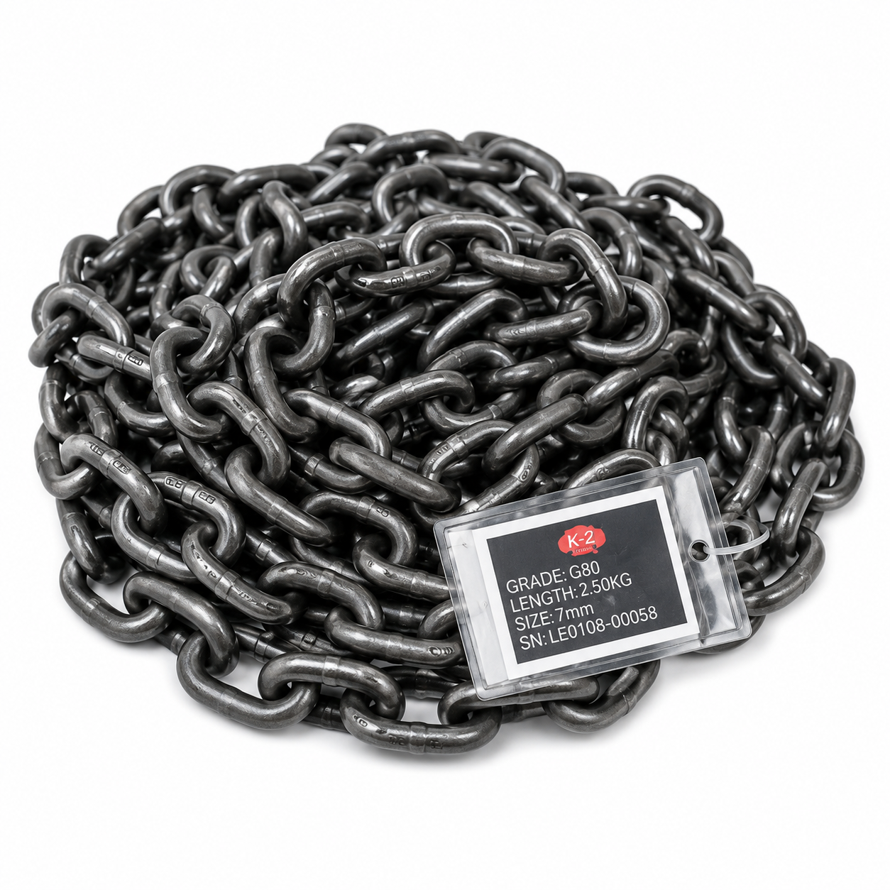 Alloy Chain Grade 80 7mm — Longyan (per metre)