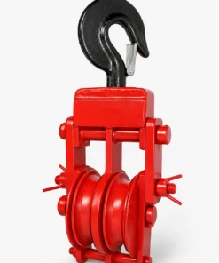 3 Ton Double Sheave Snatch Pulley with Shank Hook ( Open Type )