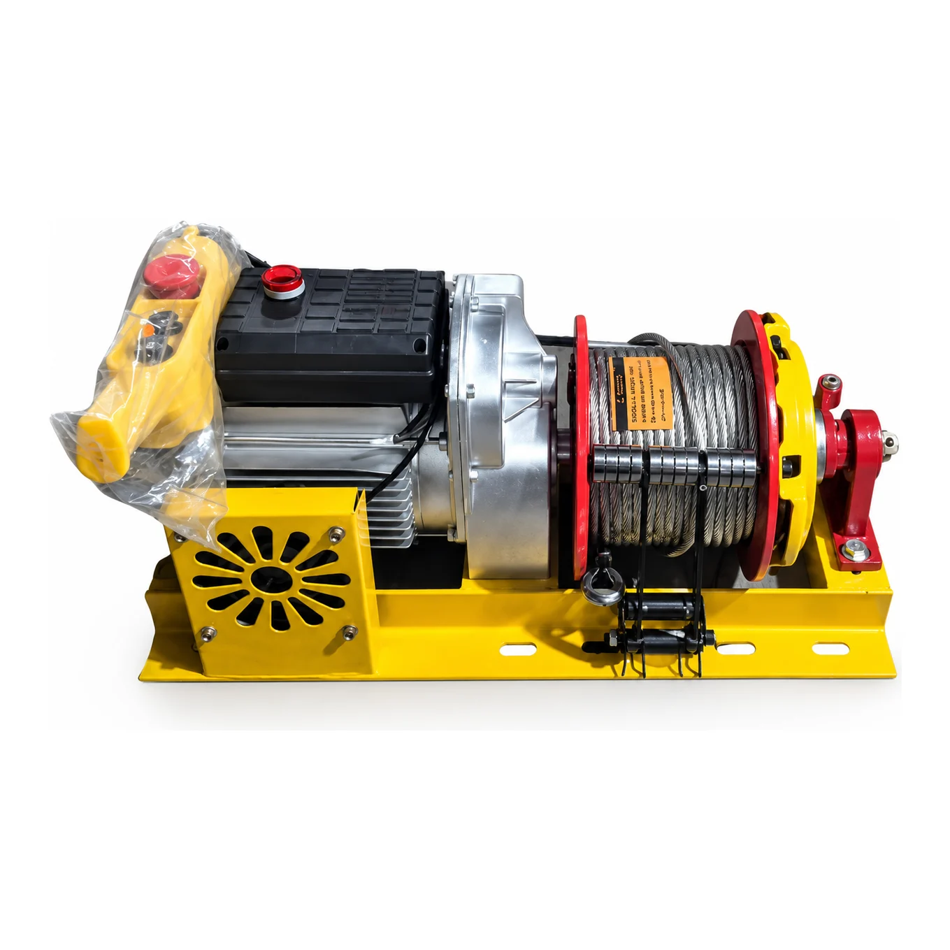 Electric Clutch Winch with Guide - 0.75 to 1.5 Ton - with 60 Mtr Wire rope of 8 mm dia