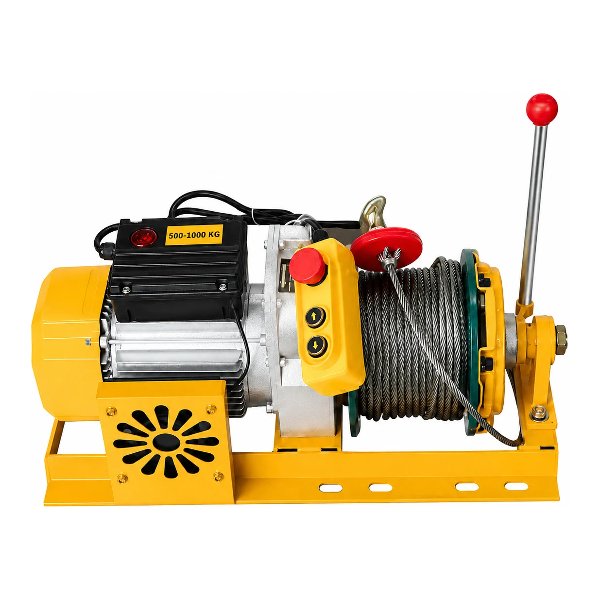 Electric Winch with Clutch - 0.5 - 1 Ton - with 60 Mtr Wire Rope of 6 mm Dia