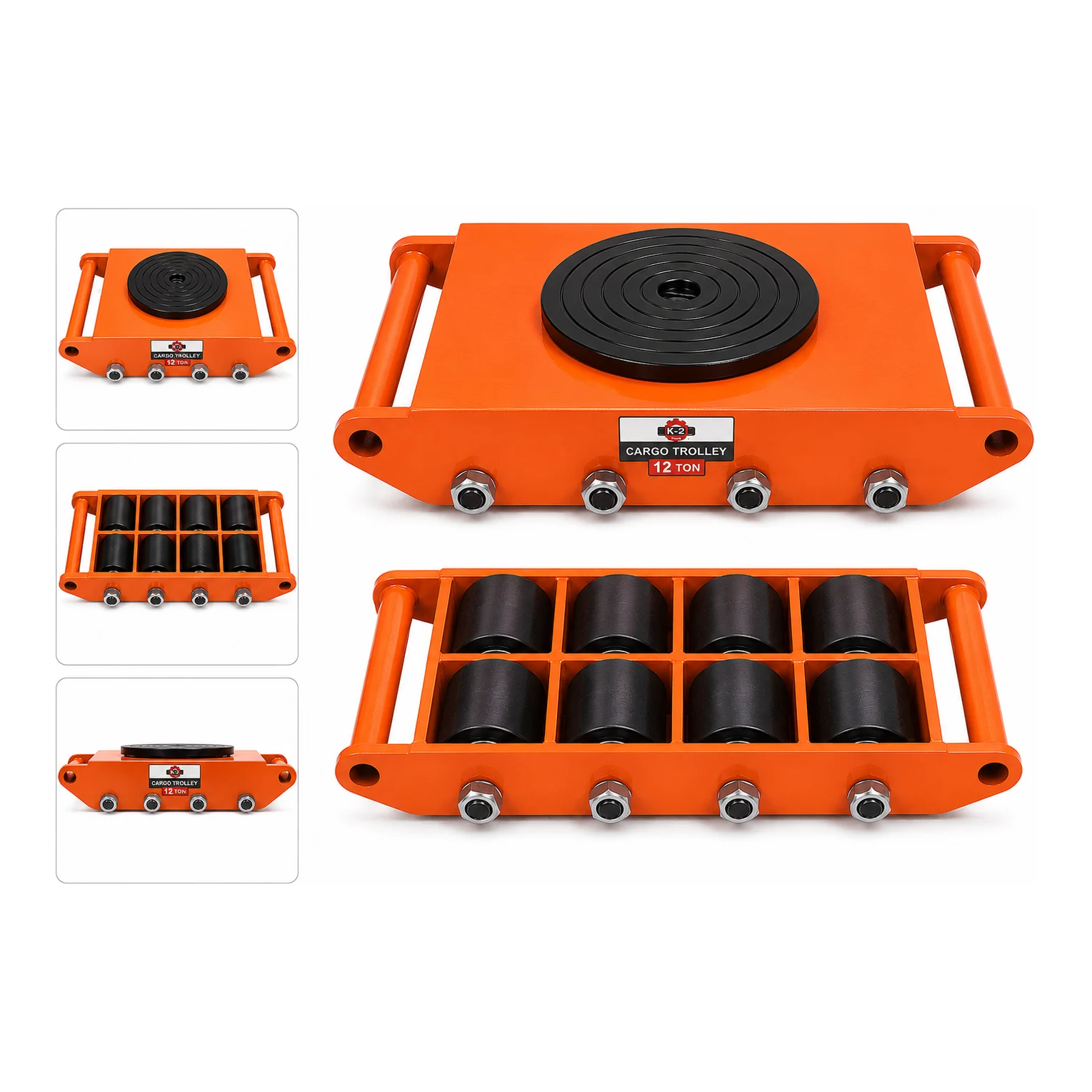 K-2 12 Ton Cargo Trolley PU wheel - (8 Wheel)