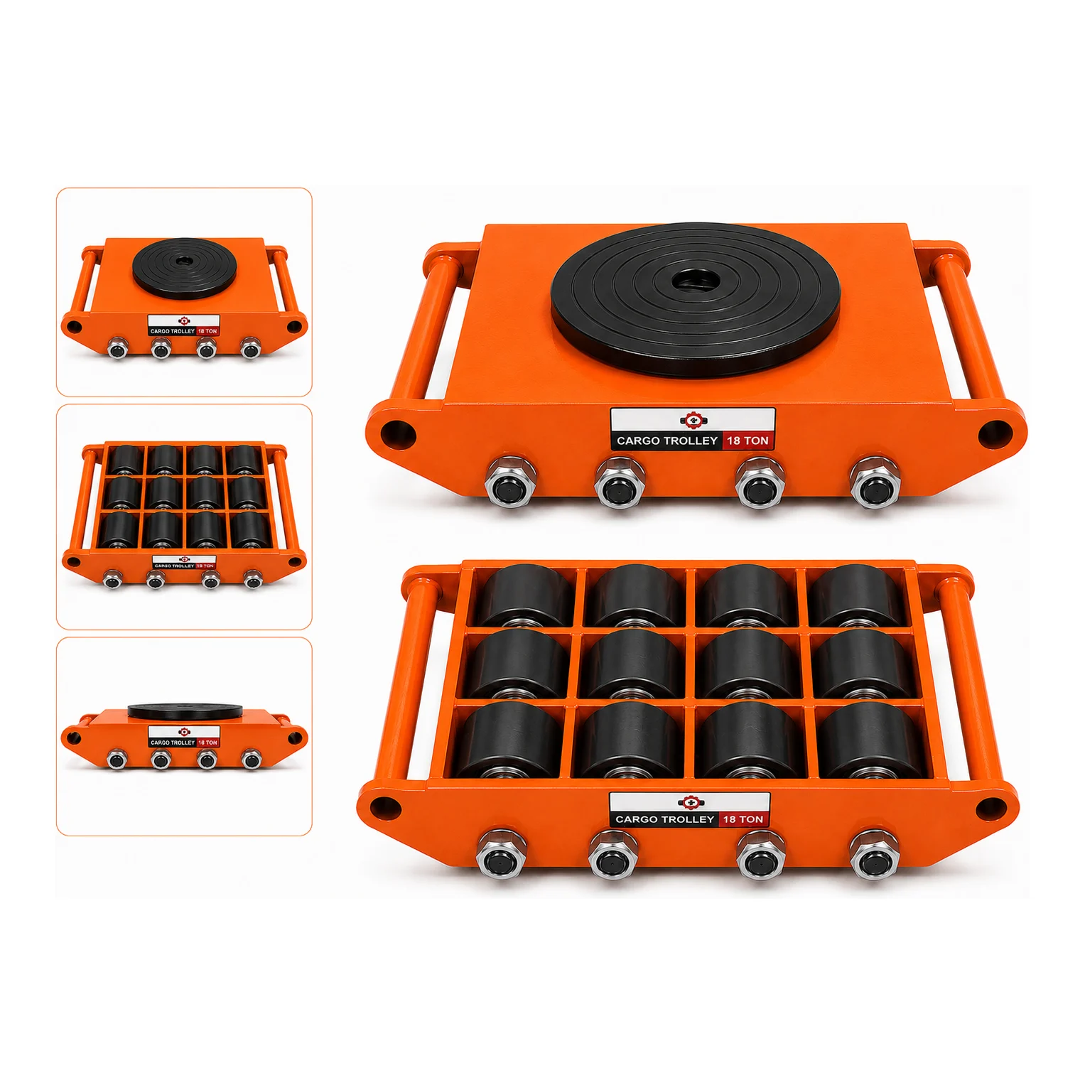 K-2 18 Ton Cargo Trolley PU wheel - (12 Wheel)