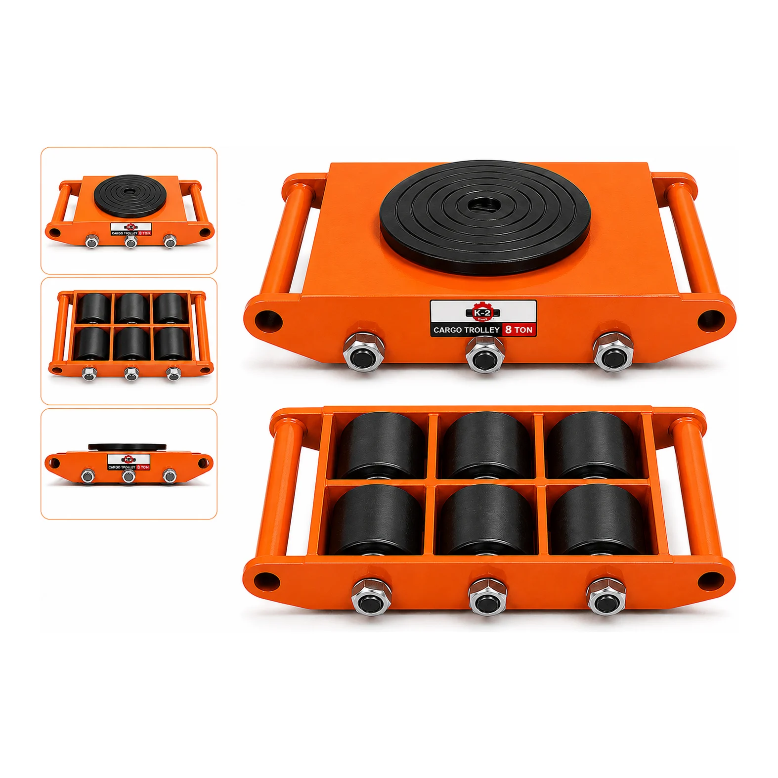K-2 8 Ton Cargo Trolley PU wheel - (6 Wheel)