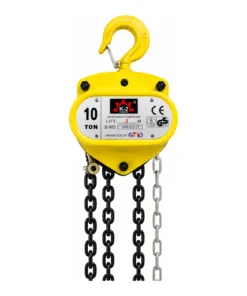 K2 Chain Pulley Block - 10 Ton - 3m Lift - Quad Fall with 10mm Chain