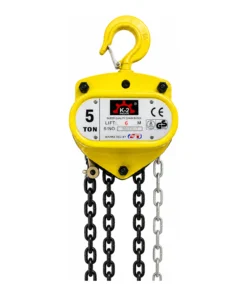 K2 Chain Pulley Block - 5 Ton - 6m Lift - Double Fall with 10mm Chain