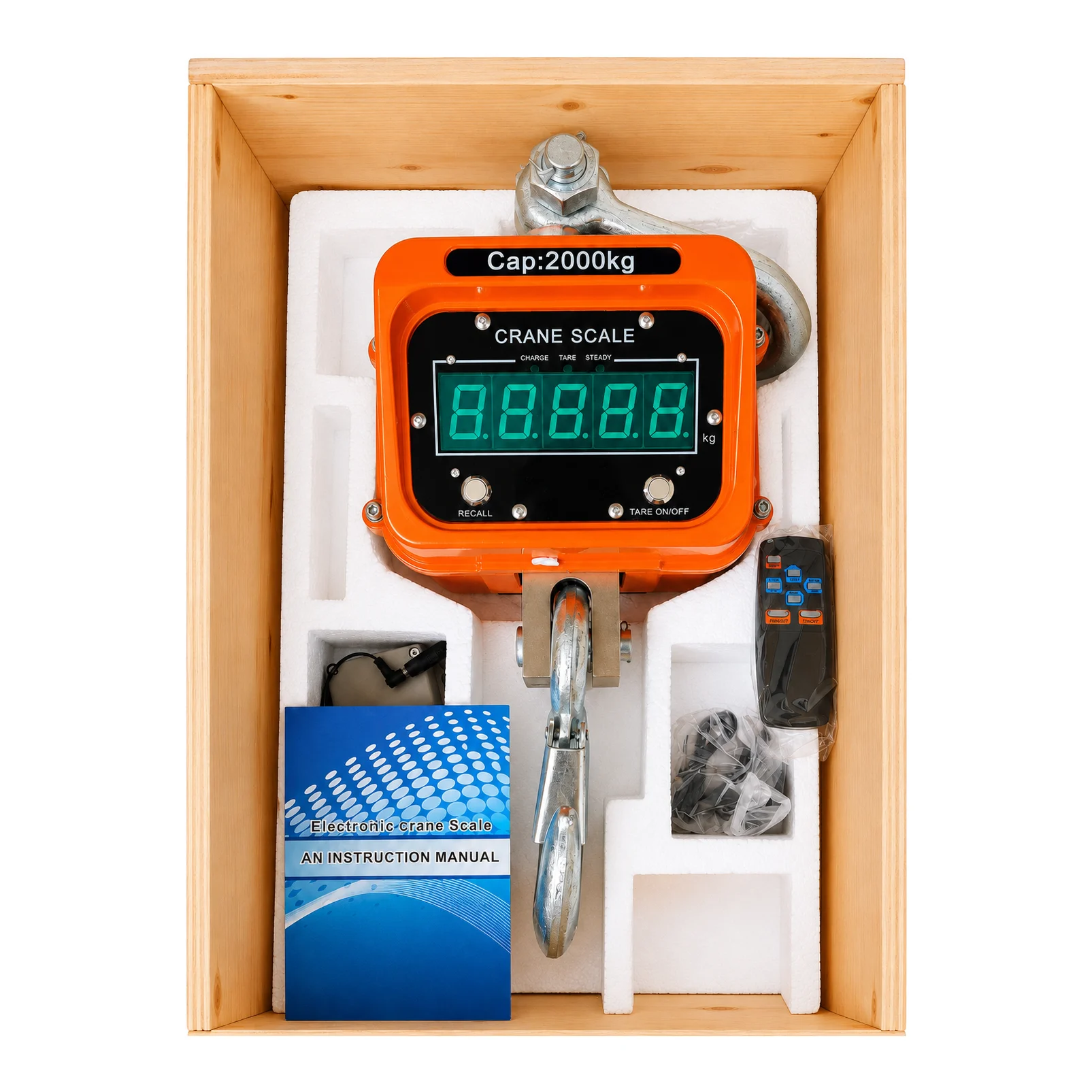 K-2 2000 Kg - Crane Scale Heavy Duty (with Extra Lithium Battery)