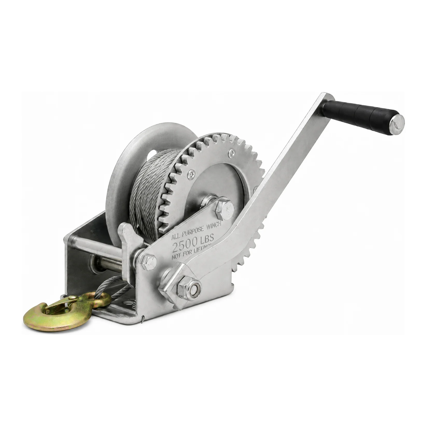 K-2 Hand Winch - 2500 LBS - Wire Dia - 5.00 mm with 8 mtr Wire Rope