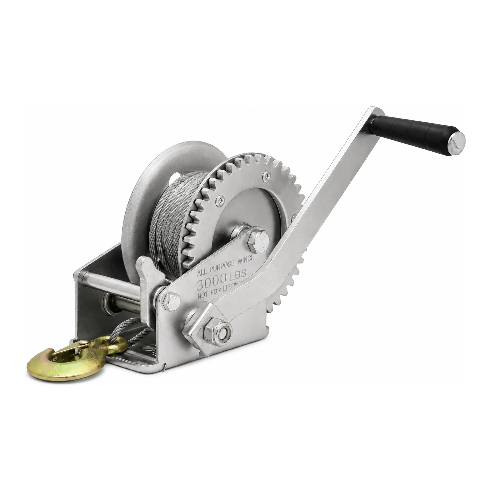 K-2 Hand Winch - 3000 LBS - Wire Dia - 5.50 mm with 8 mtr Wire Rope