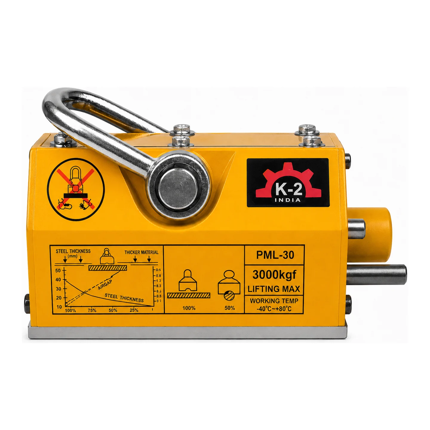 K-2 3000 Kg Magnet Lifter (3 Times) Heavy Duty