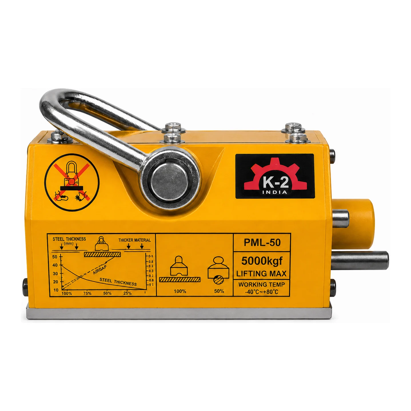 K-2 5000 Kg Magnet Lifter (3 Times) Heavy Duty