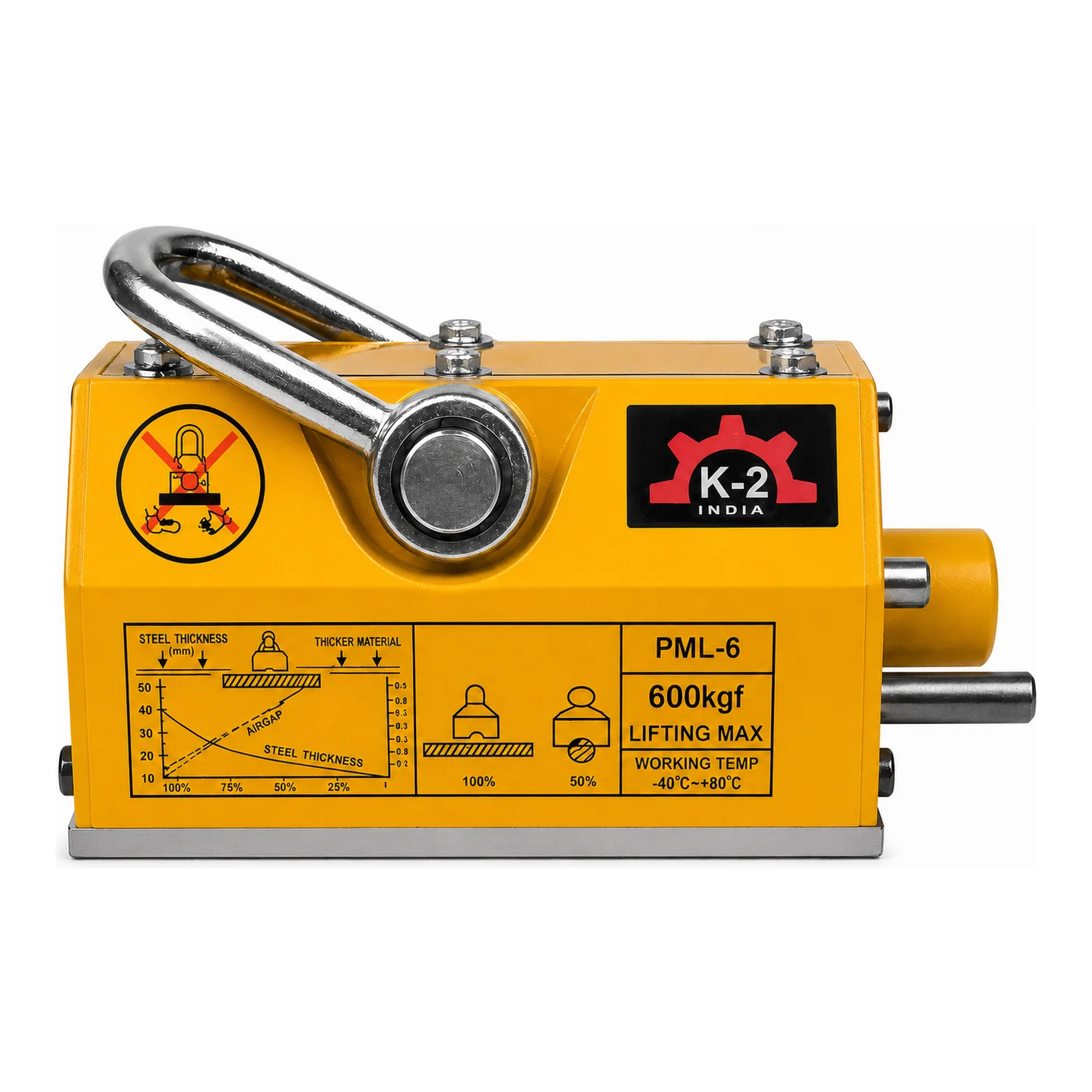 K-2 600 Kg Magnet Lifter (3 Times) Heavy Duty