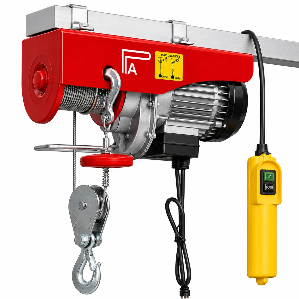 K-2 - 500Kg Mini Hoist 220V Single Phase - PA 500 x 30 with 30 Mtr Wire Rope - 4mm Dia
