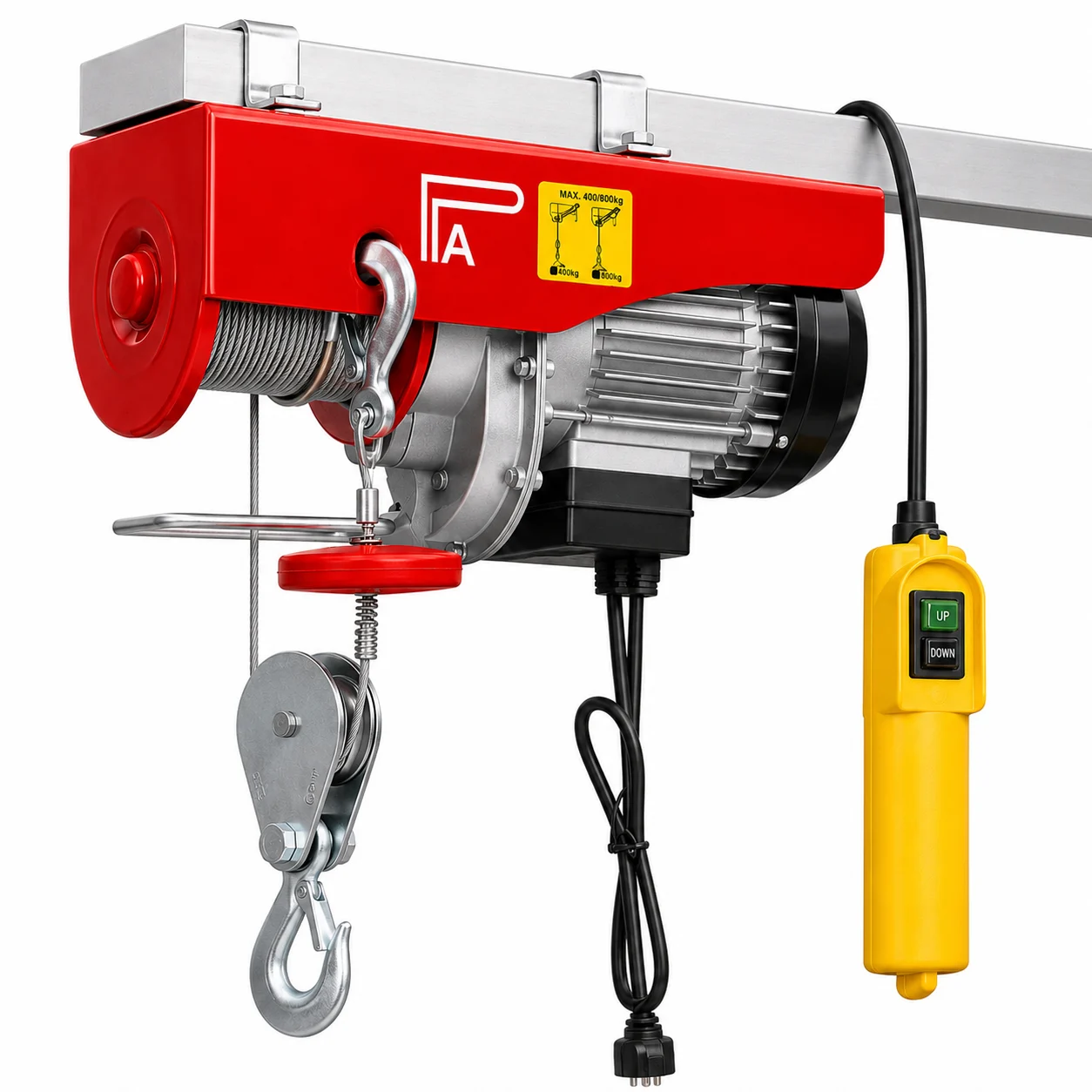K-2 - 800Kg Mini Hoist 220V Single Phase - PA 800 x 30 with 30 Mtr Wire Rope - 5mm Dia