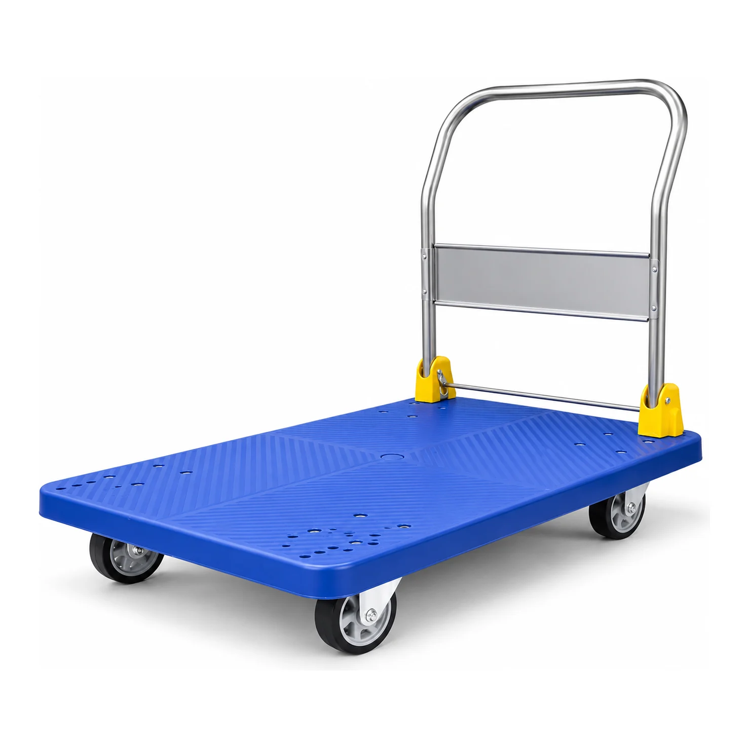 K-2 600 Kg Plastic Platform Trolley - Rubber Wheels