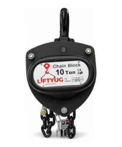Liftyug Chain Pulley Block - 10 Ton - 6m Lift - Quad Fall with 10mm Chain