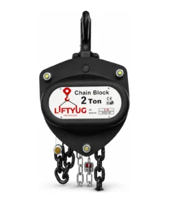 Liftyug Chain Pulley Block - 2 Ton - 6m Lift - Single Fall with 8mm Chain