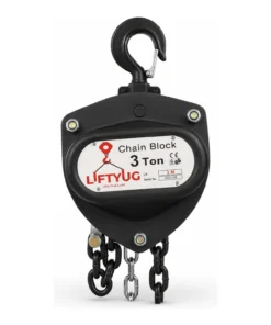 Liftyug Chain Pulley Block - 3 Ton - 3m Lift - Double Fall with 8mm Chain