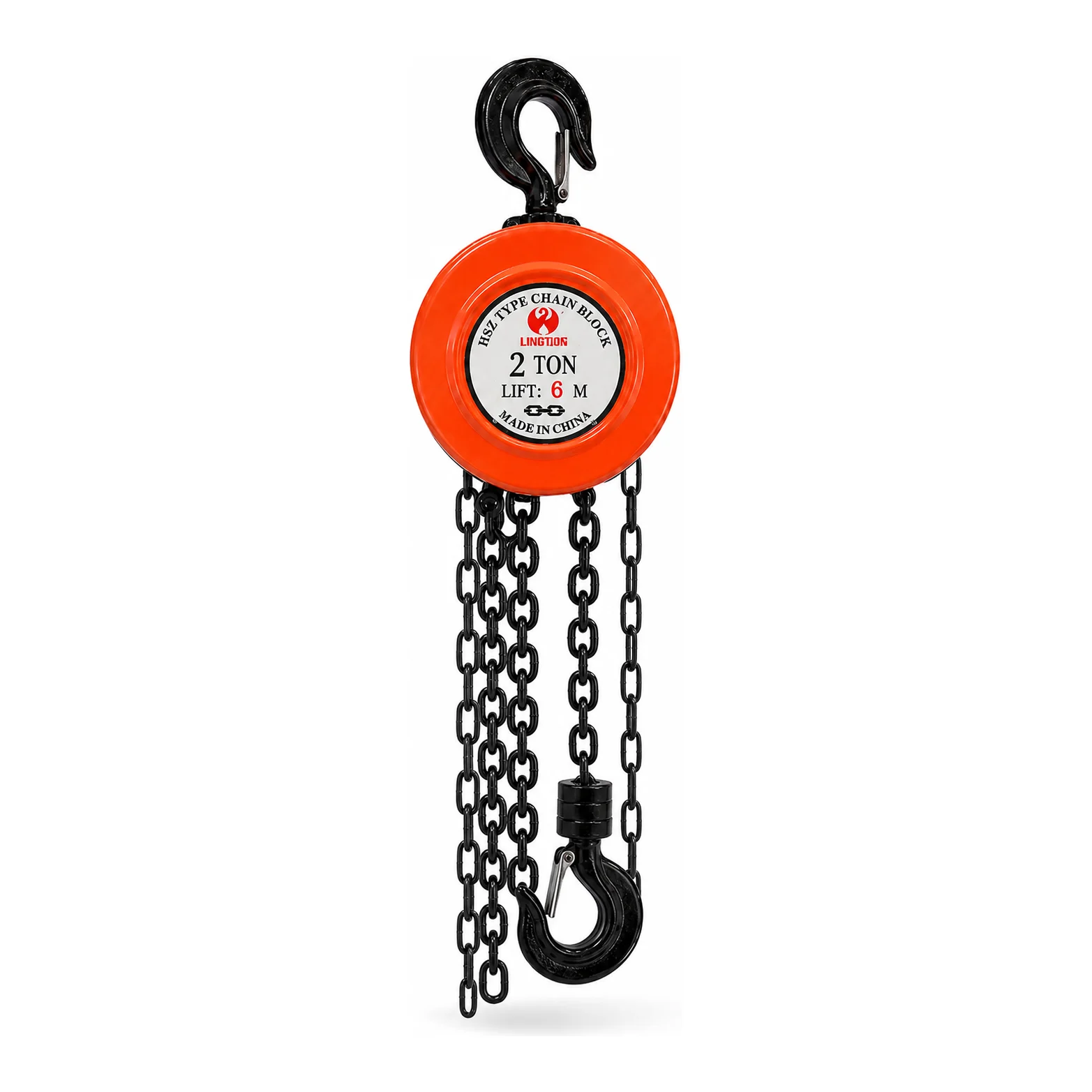Longyan Chain Pulley Block - 2 Ton - 6 m Lift - Double Fall with 6 mm Chain