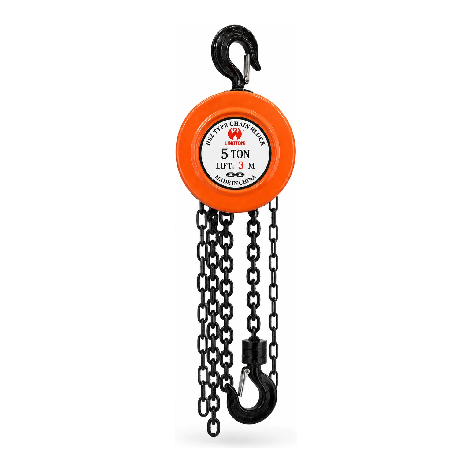 Longyan Chain Pulley Block - 5 Ton - 3 m Lift - Double Fall with 10 mm Chain