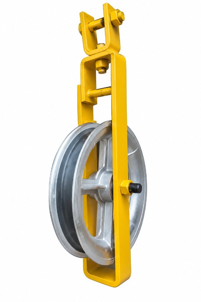 EDF Single Sheave Aerial Roller (Rubberized) Dia 400mm