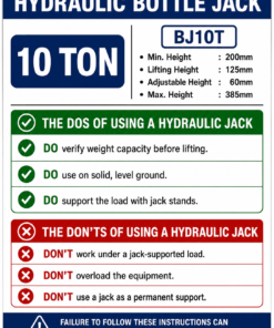 Hydraulic Bottle Jack 10 Ton Info 247x296