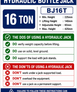 Hydraulic Bottle Jack 16 Ton Info 247x296