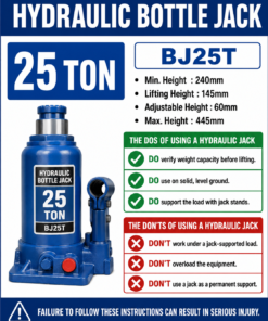Hydraulic Bottle Jack 25 Ton Info 247x296