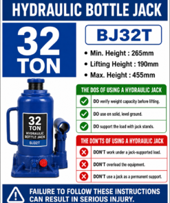 Hydraulic Bottle Jack 32 Ton Info 247x296