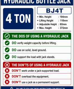 Hydraulic Bottle Jack 4 Ton Info 247x296