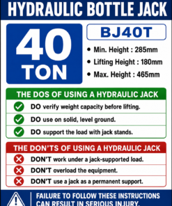 Hydraulic Bottle Jack 40 Ton Info 247x296