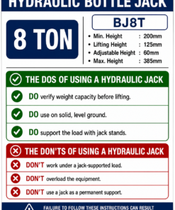 Hydraulic Bottle Jack 8 Ton Info 247x296